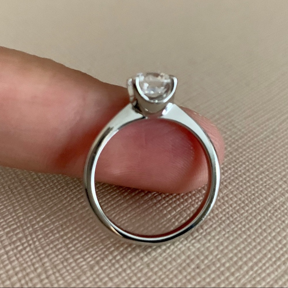 Cz By Kenneth Jay Lane Crown Cz Solitaire Ring - image 3